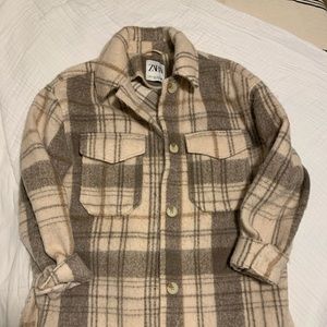 Zara Plaid Shacket | XS